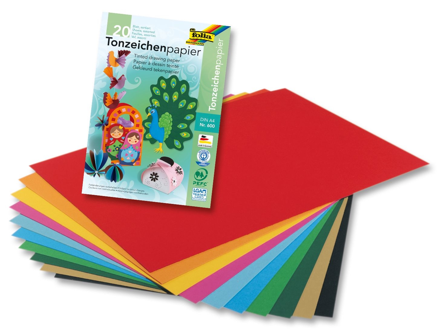 Tonpapierblock DIN A4 20 Blatt Tonpapierblock DIN A4 20 Blatt