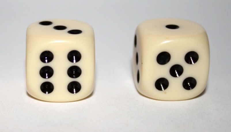 Würfel aus Acryl, elfenbeinfarbig, 16 mm Würfel aus Acryl, elfenbeinfarbig, 16 mm