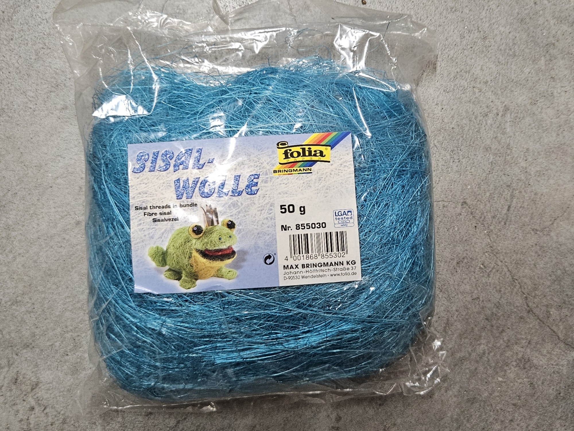 Sisalwolle, hellblau 50 g