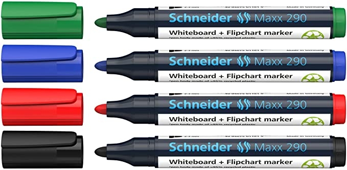 Whiteboard-/Flipchartmarker 4er-Set