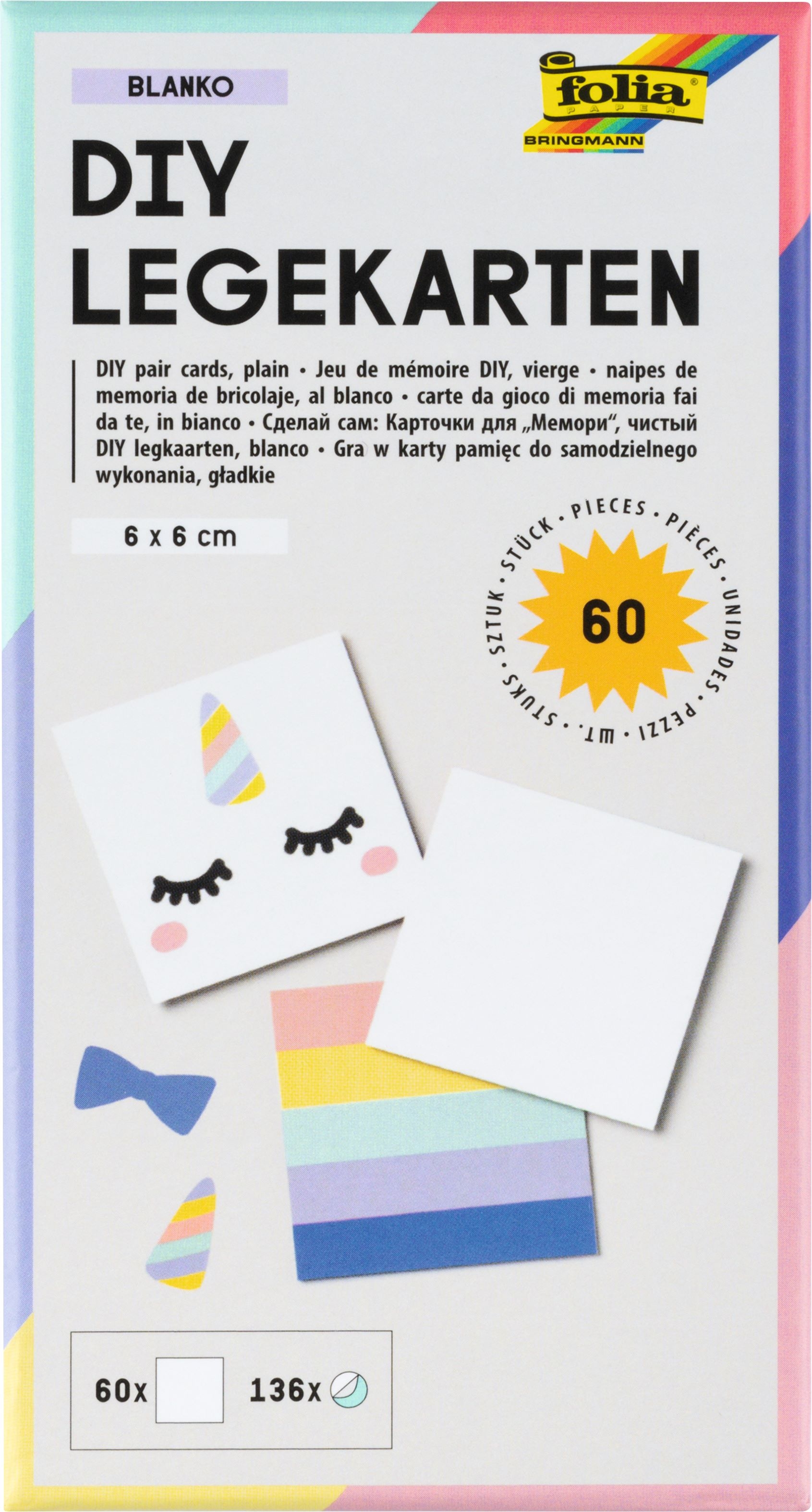 DIY-Legekarten 60 Stück, 6x6 cm DIY-Legekarten 60 Stück, 6x6 cm