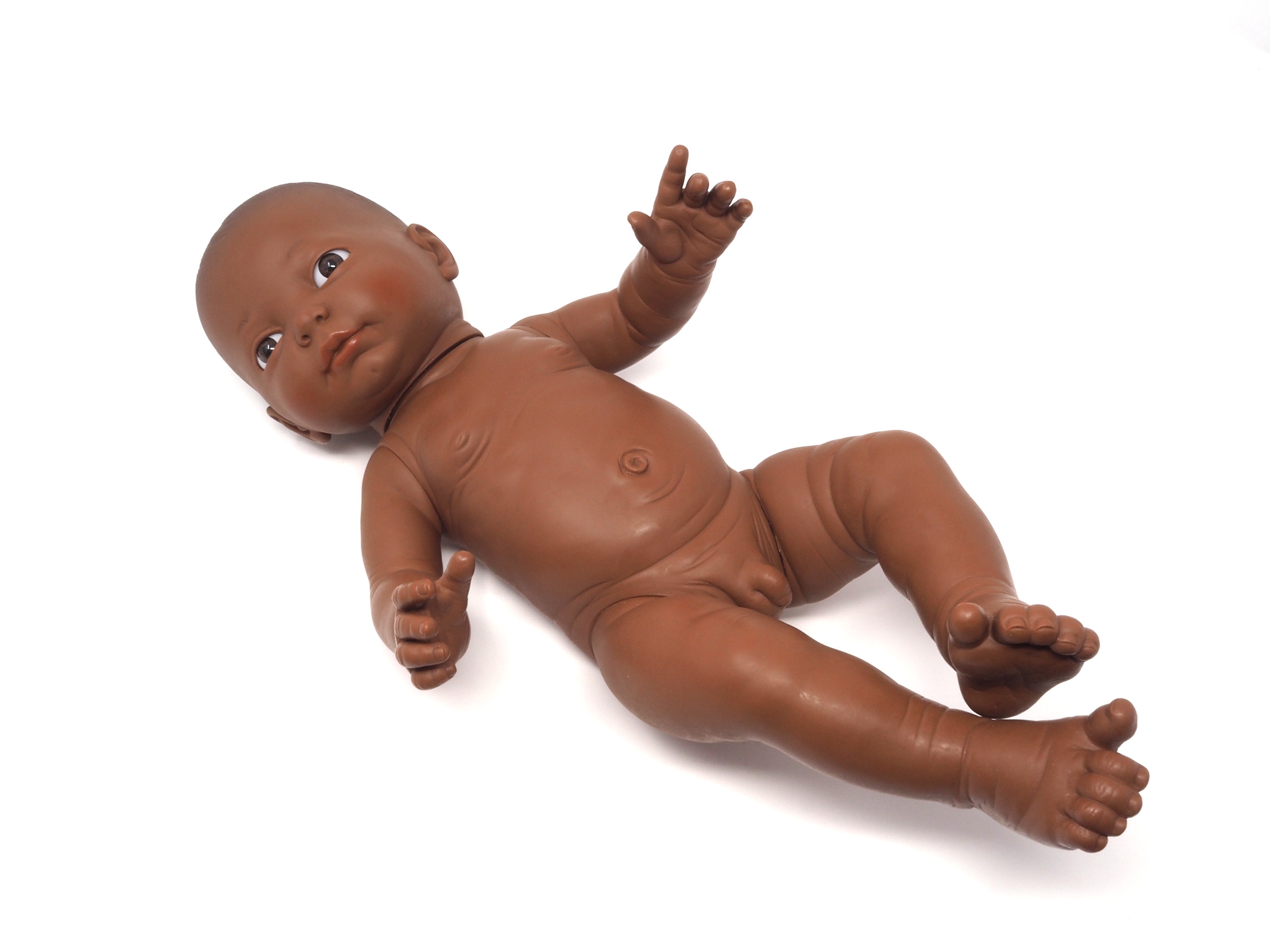 Puppe Neugeborenes Mädchen ODER Junge dunkelhäutig