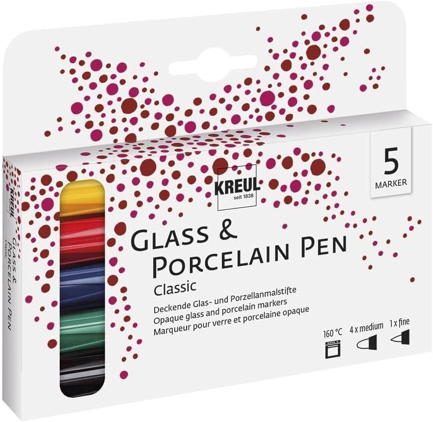 Glass & Porcelain Pen Classic, 5er Set Glass & Porcelain Pen Classic, 5er Set