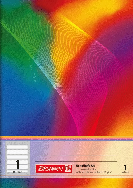 Schulheft A5 11 Liniensysteme, Lineatur 1