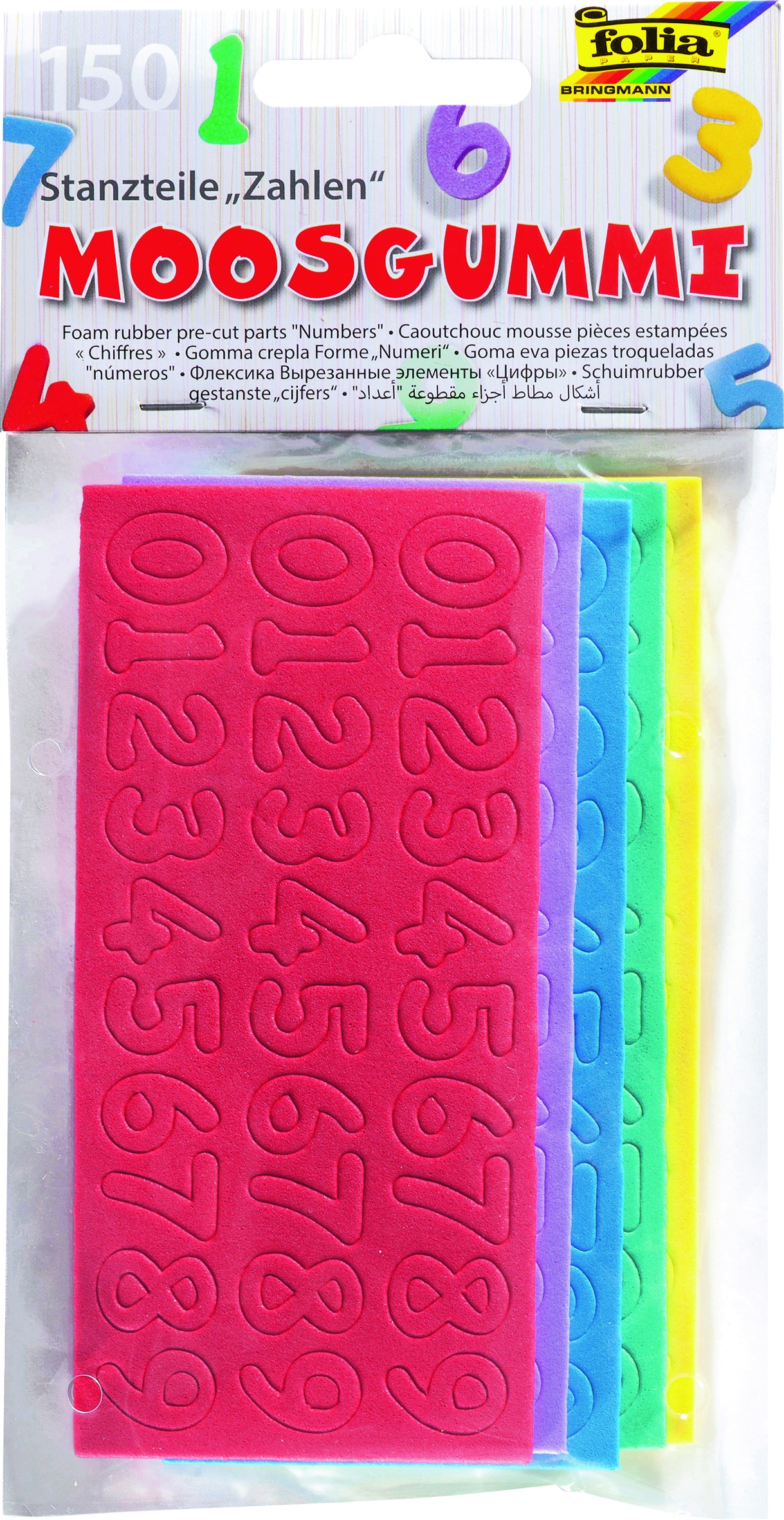 Moosgummi-Stanzteile "Zahlen" 150 Stück
