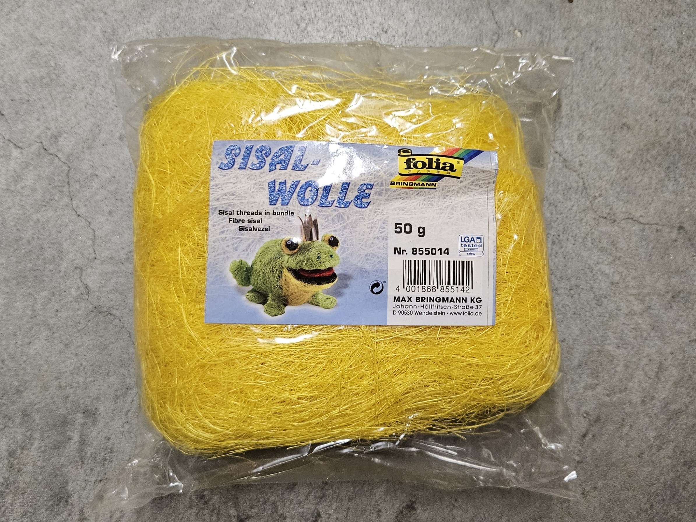 Sisalwolle, bananengelb, 50 g