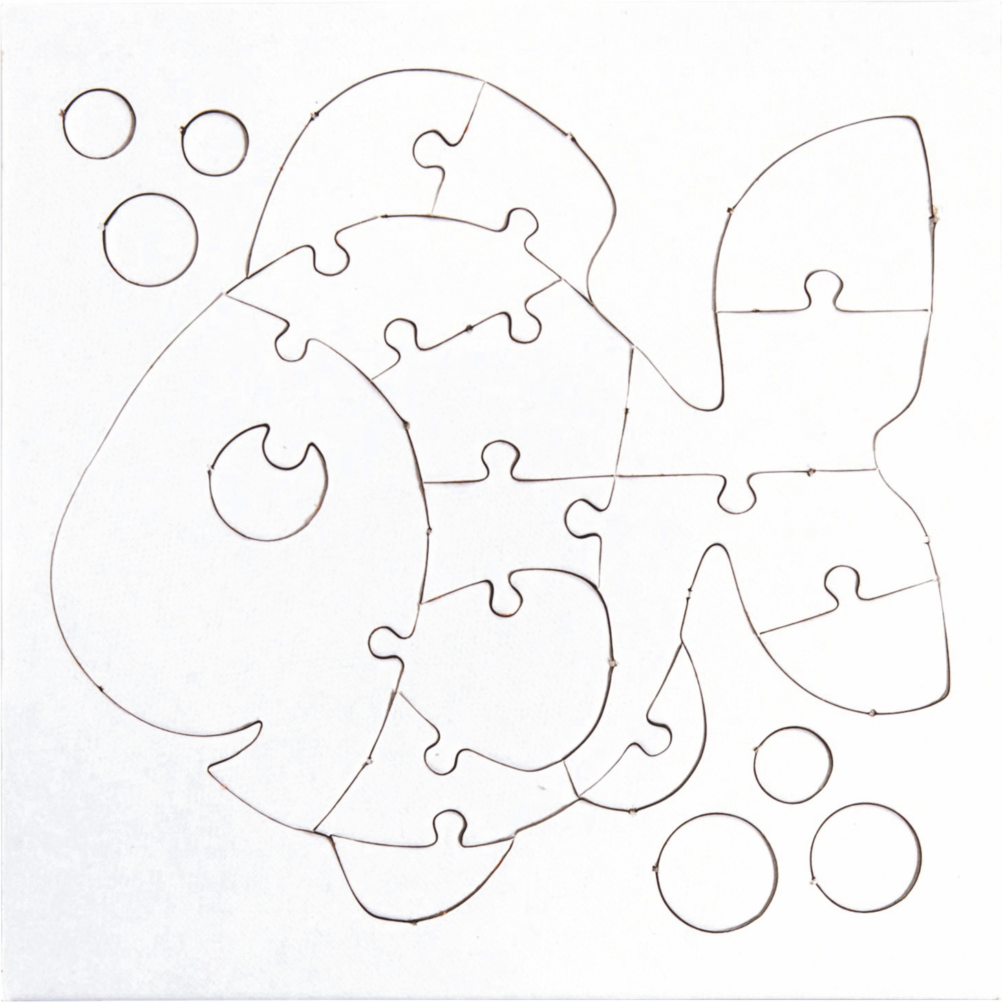 Mini-Puzzle zum Bemalen, 10 Stück, Fisch Mini-Puzzle zum Bemalen, 10 Stück, Fisch