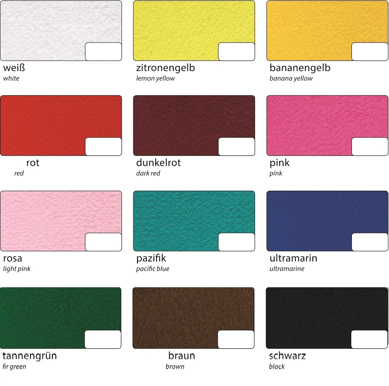 Bastelfilz 30 x 45 cm 3,5 mm Bastelfilz 30 x 45 cm 3,5 mm
