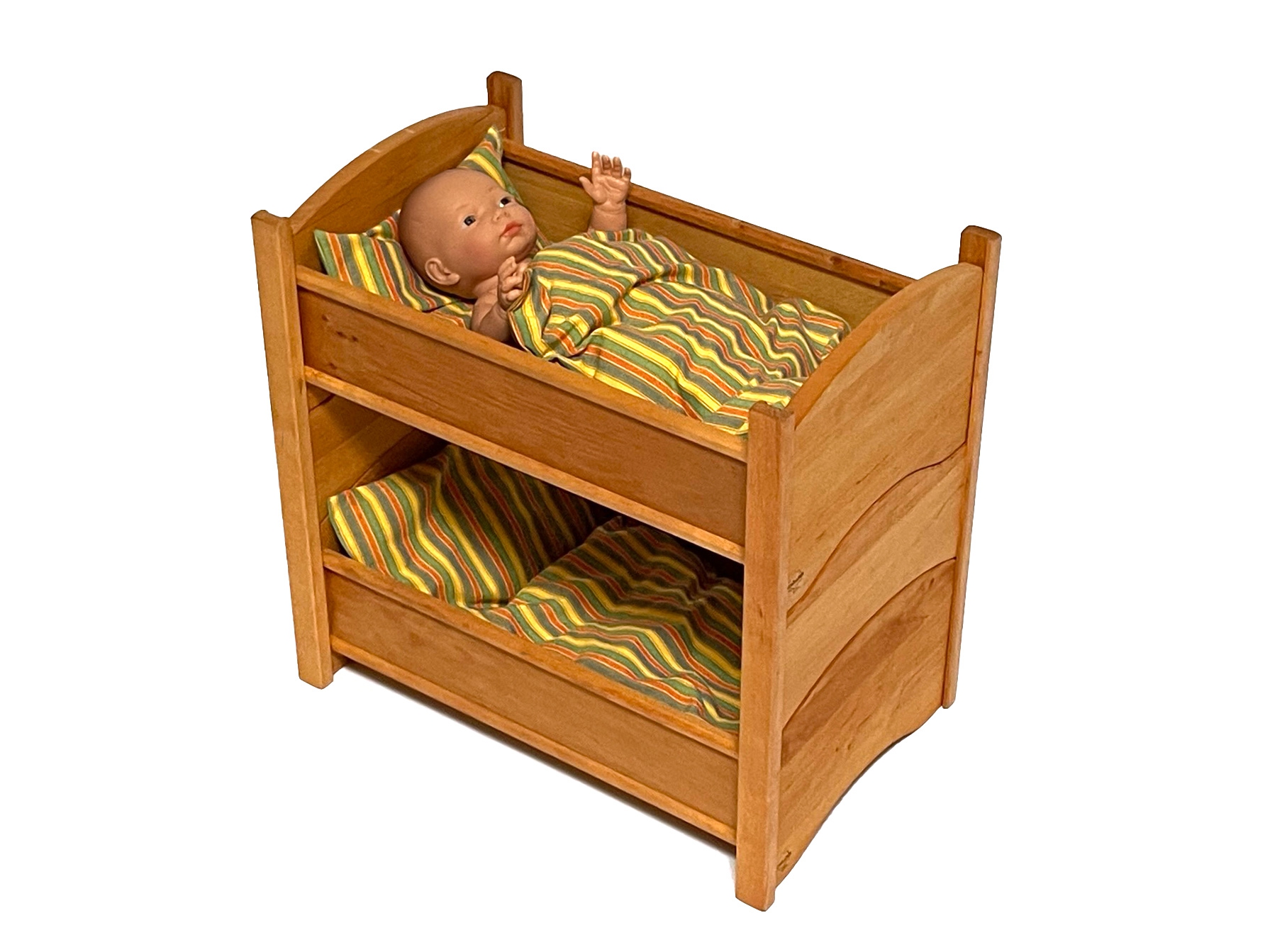 Puppen-Etagenbett mit Bettbezug
