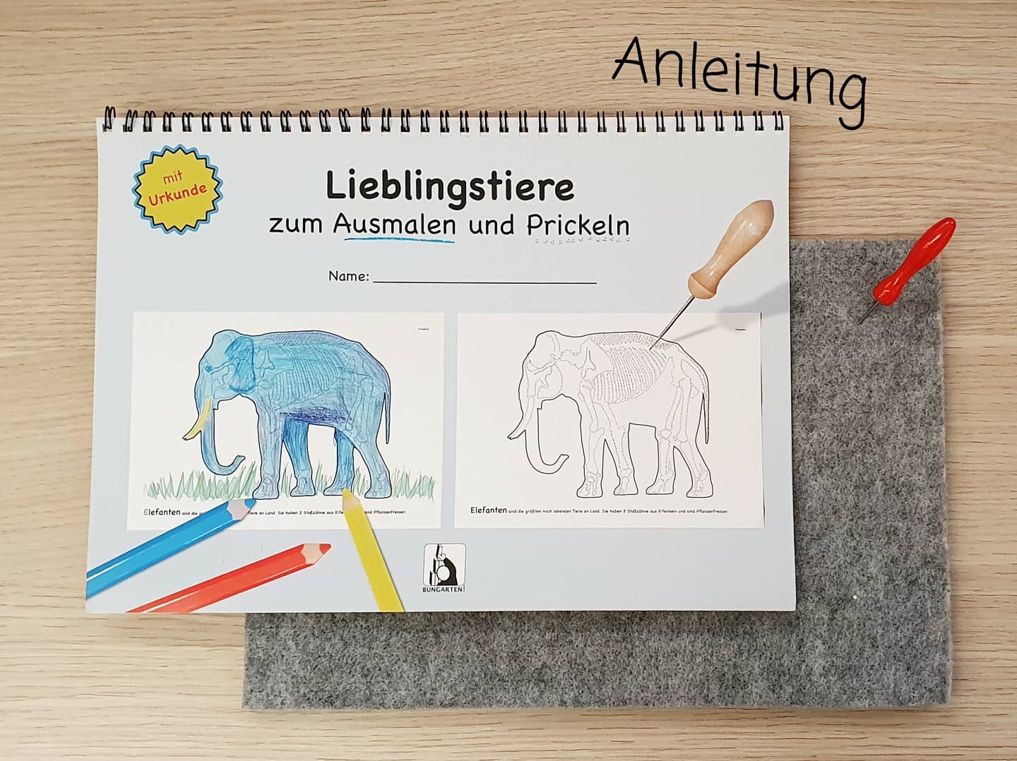 Lieblingstiere zum Ausmalen und Prickeln