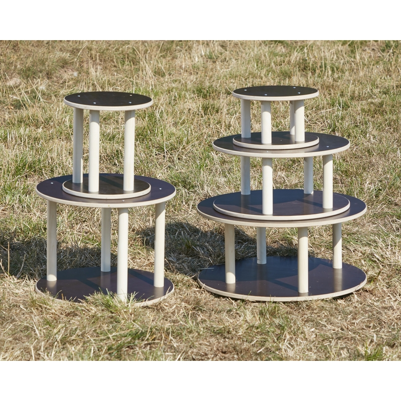 Cosy Holzplattformen rund, 5er Set