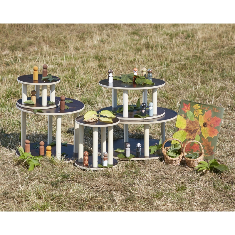 Cosy Holzplattformen rund, 5er Set