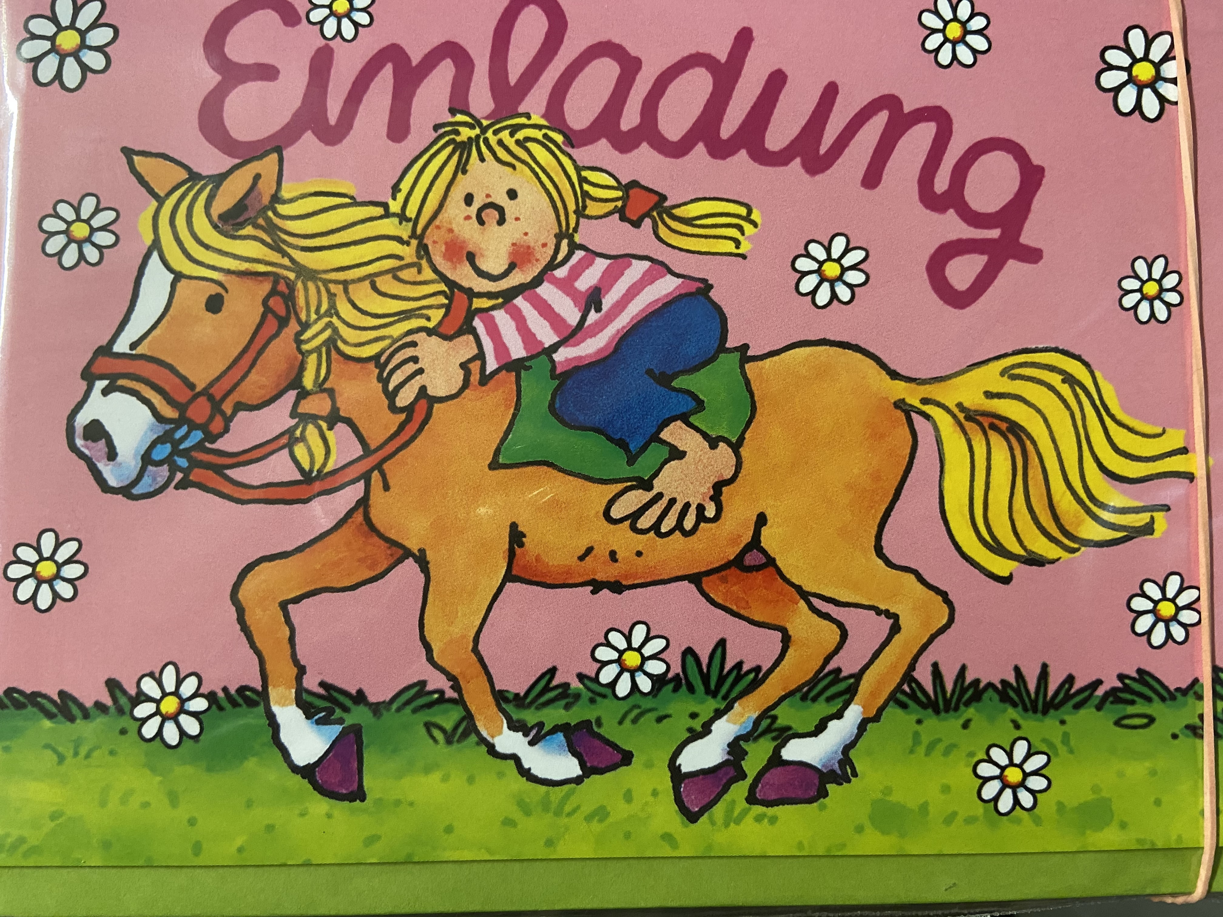 Geburtstagseinladung Mädchen&Pferd