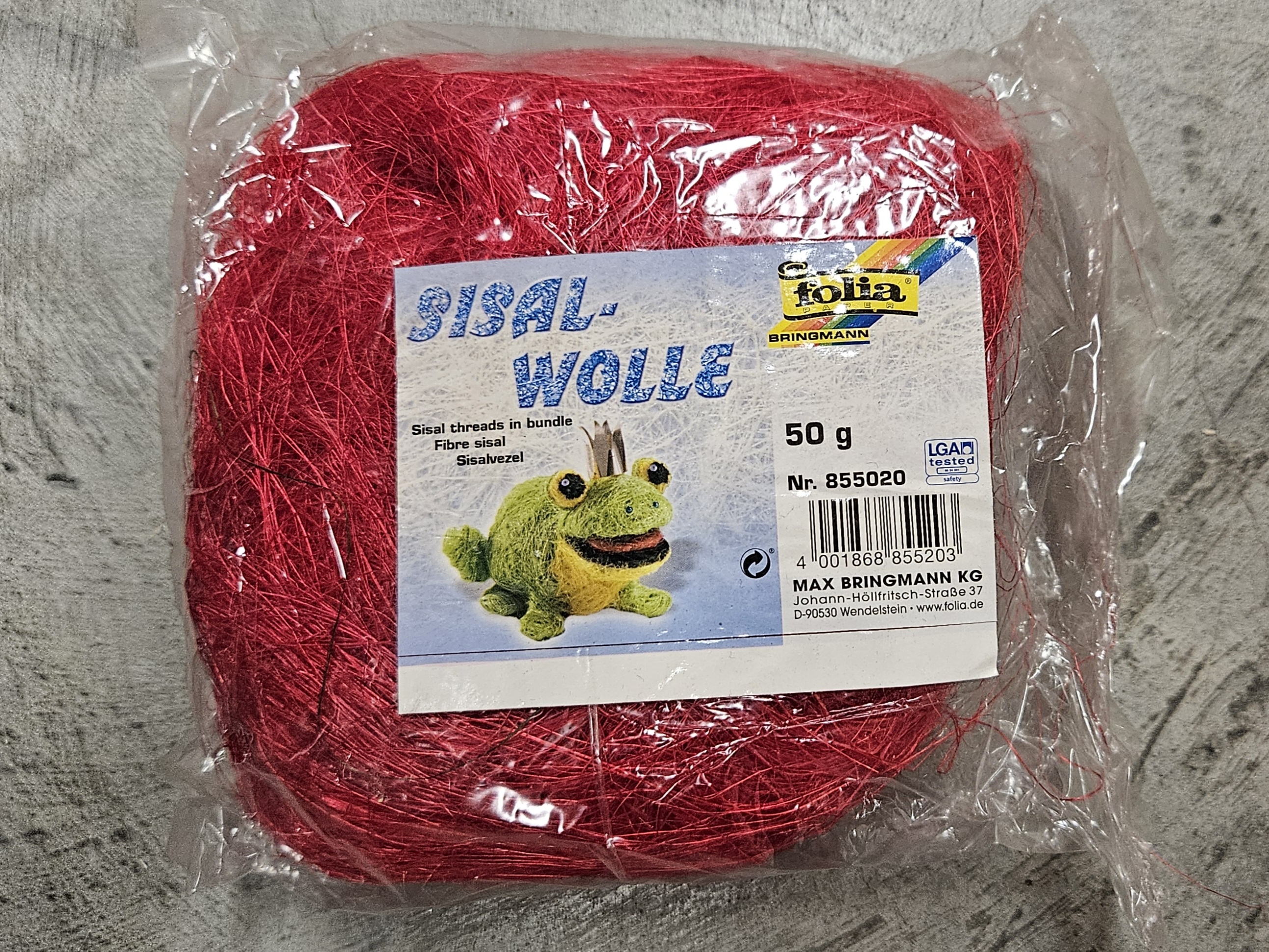 Sisalwolle, hochrot 50 g