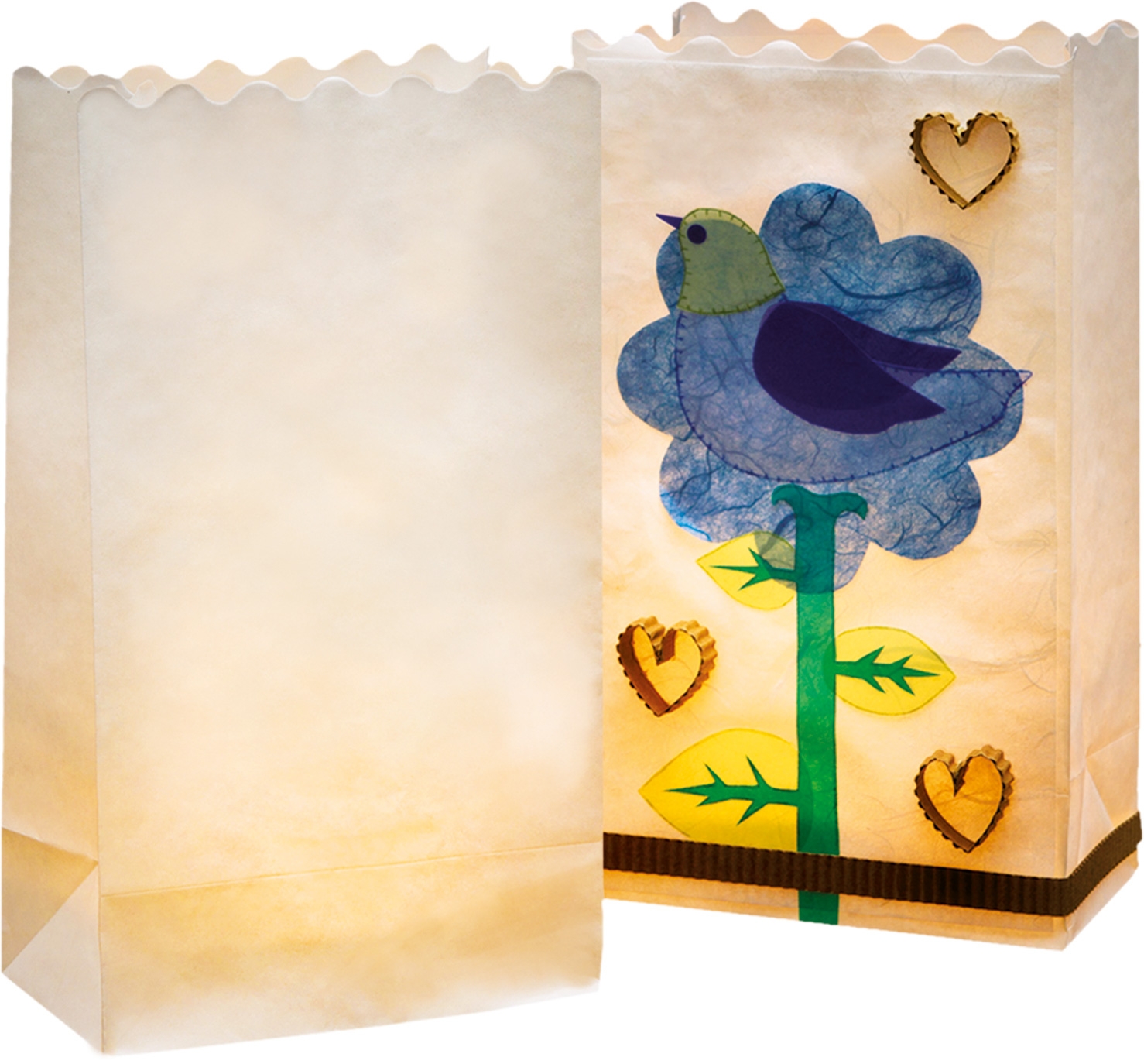 Lichtertüten aus Papier 5 Stück Lichtertüten aus Papier 5 Stück