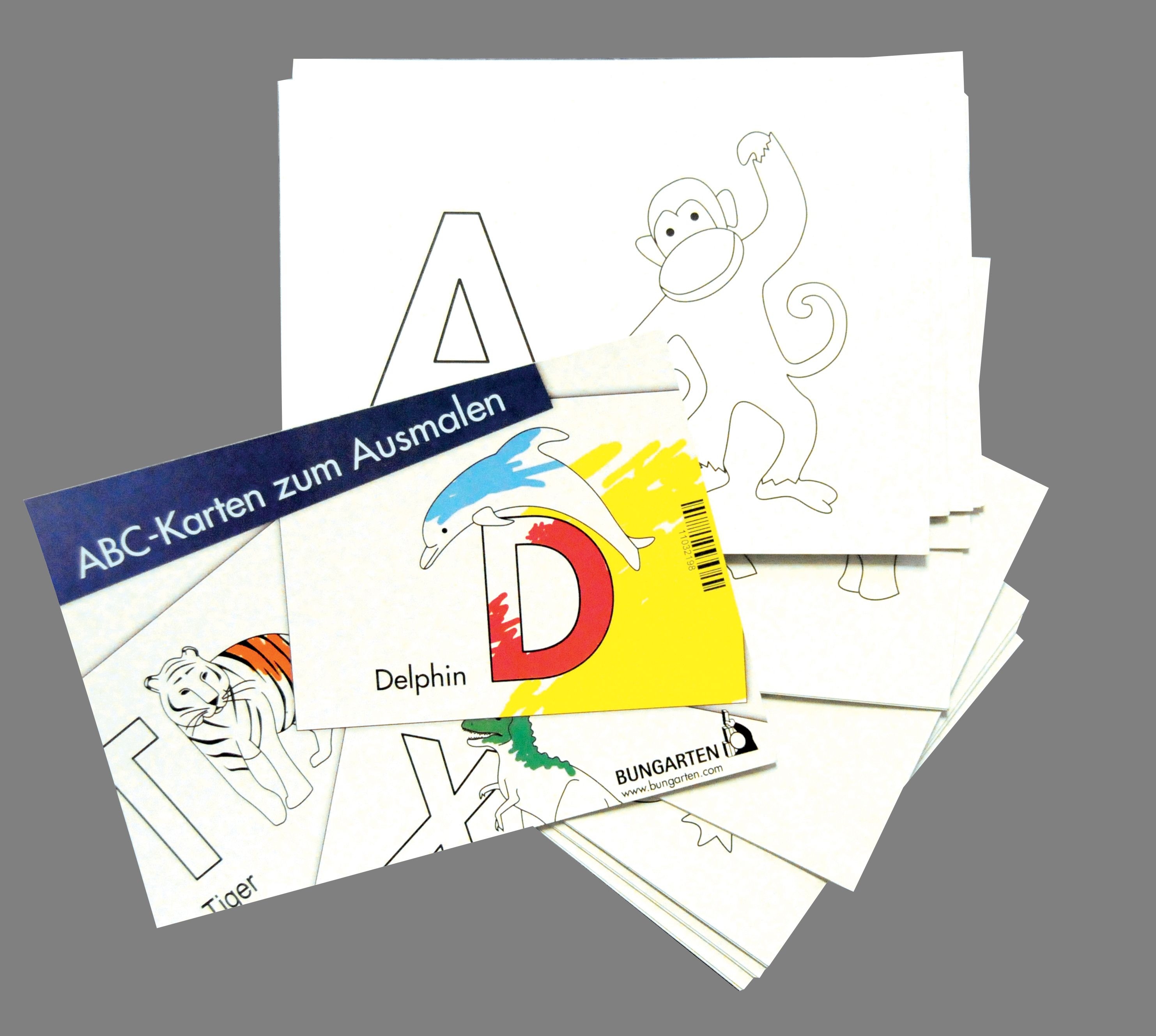 ABC-Karten zum Ausmalen ABC-Karten zum Ausmalen