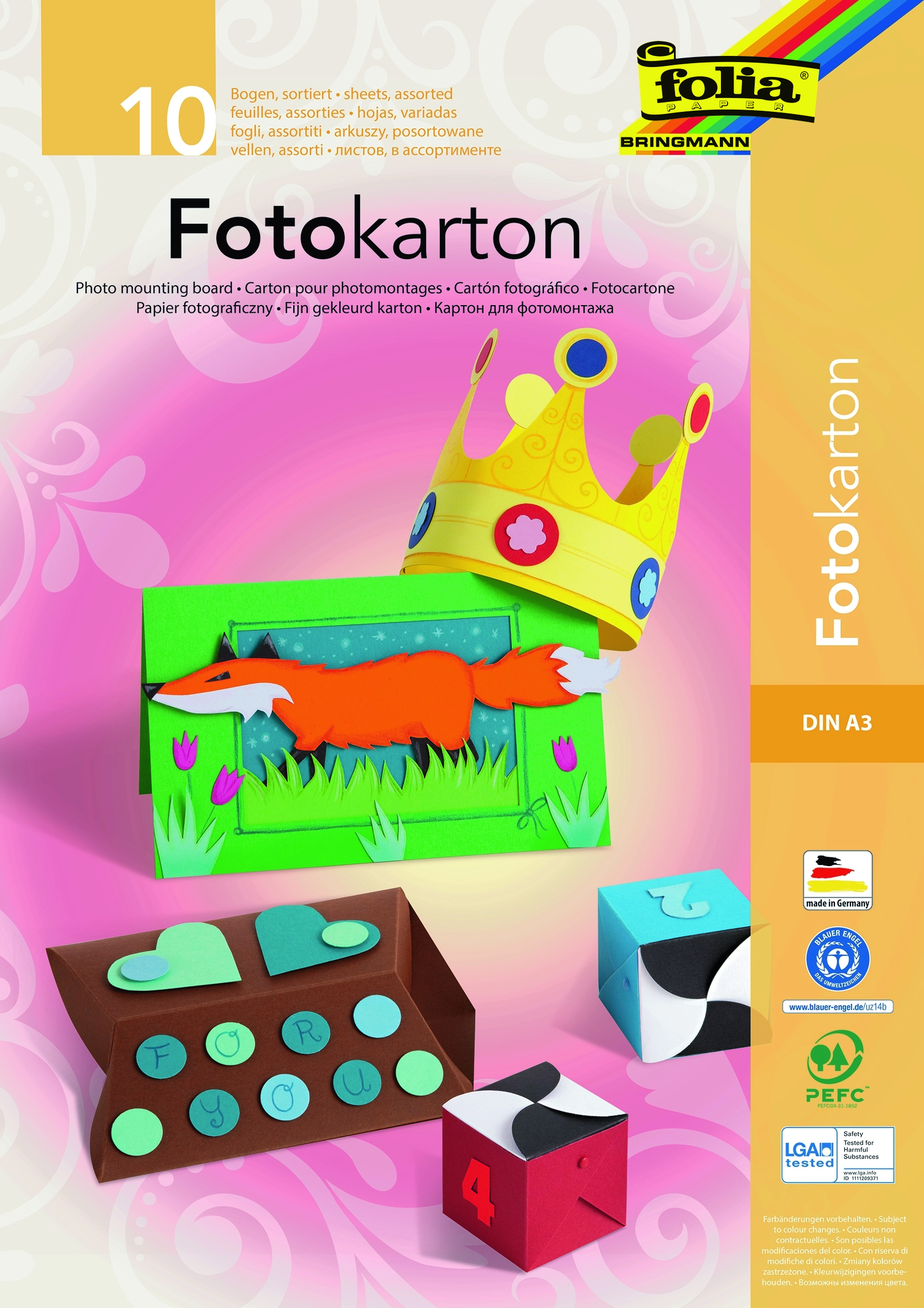 Fotokarton-Block DIN A3, 10 Blatt Fotokarton-Block DIN A3, 10 Blatt