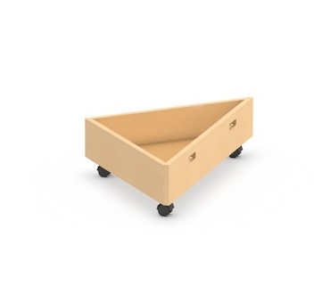 Rollkasten für Spielpodest Dreieck klein