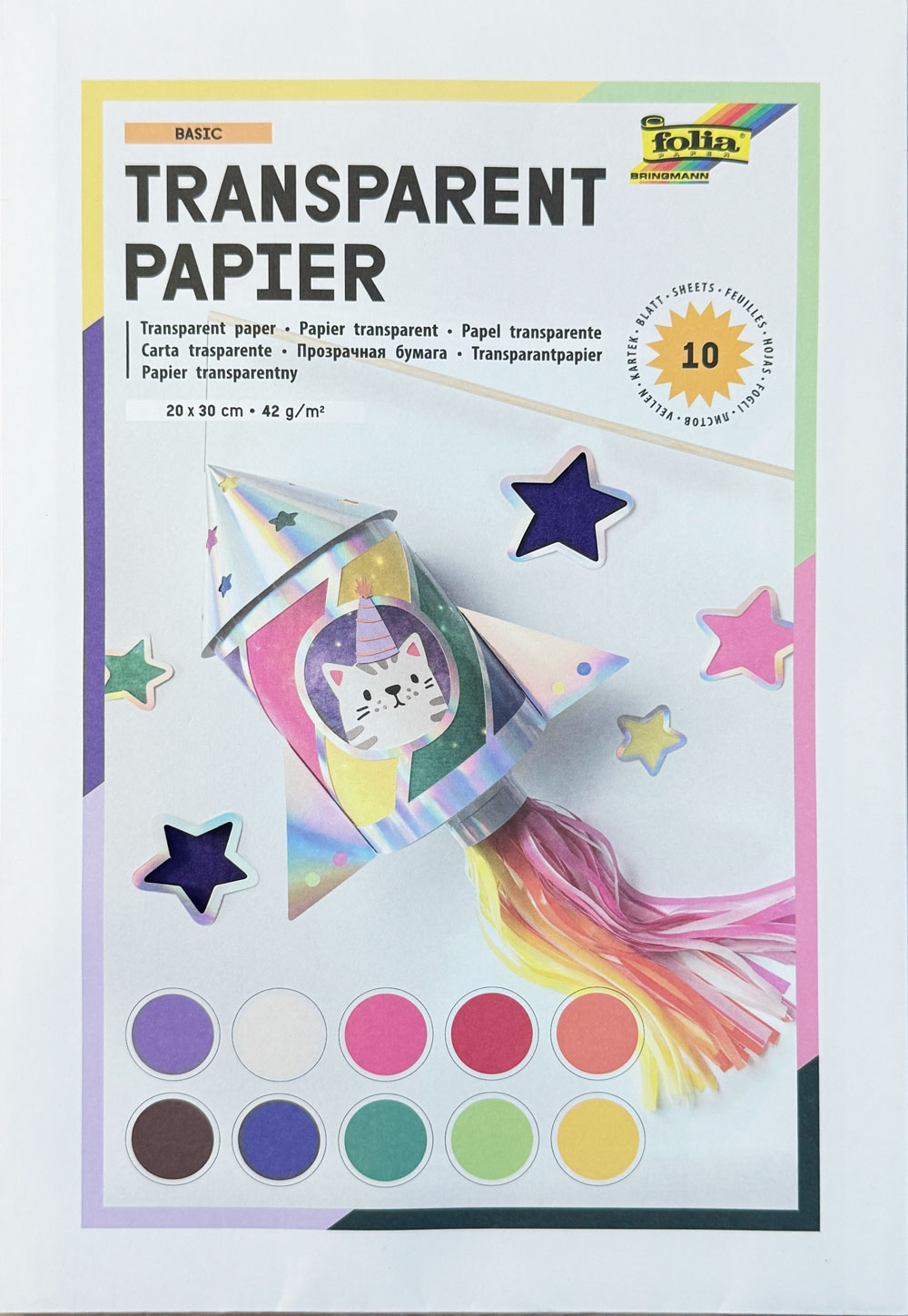 Transparentpapier Heft, 10 Blatt Transparentpapier Heft, 10 Blatt