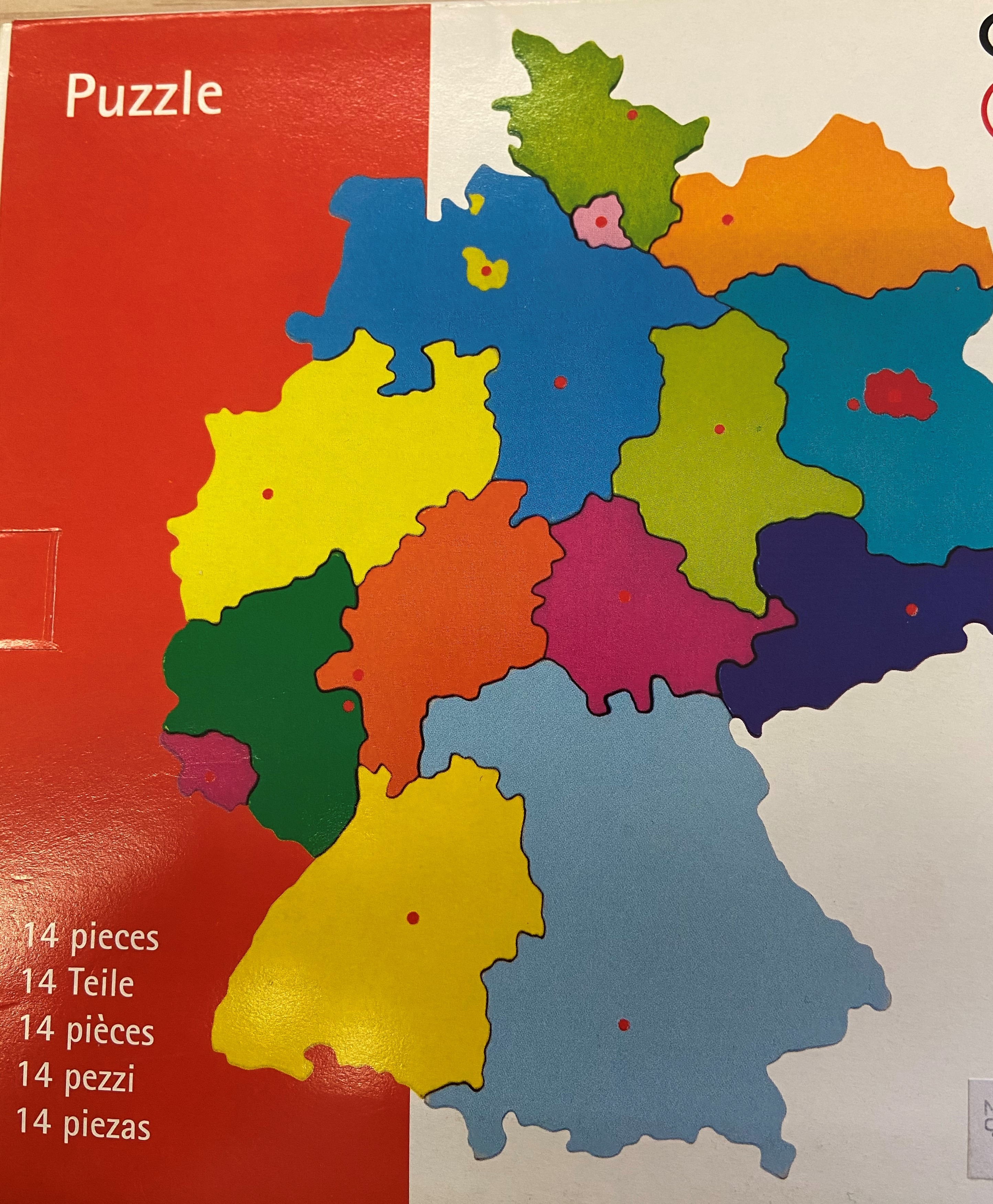 Goki Deutschland-Puzzle aus Holz, 14 Teile Goki Deutschland-Puzzle aus Holz, 14 Teile