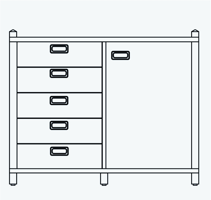 Unterschrank "Prinova" Tür rechts