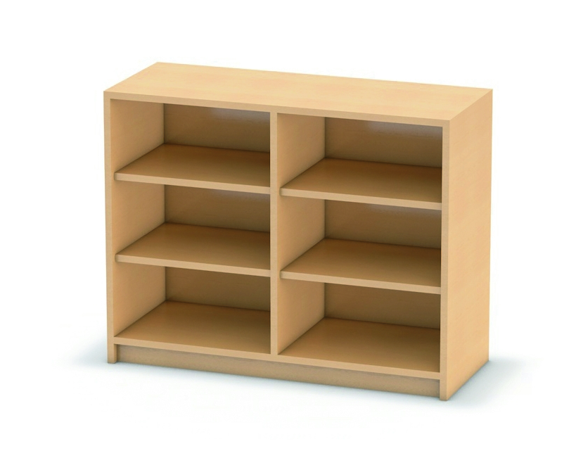Unterschrank - Mittelwand, 2 Einlegeböden