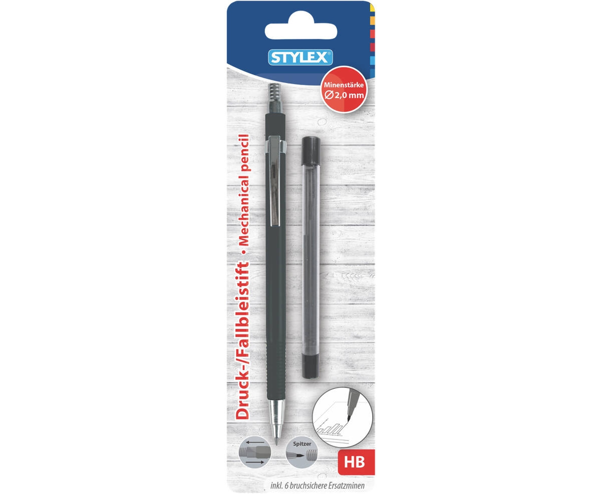 Druck-/ Fallbleistift HB inkl. Ersatzminen