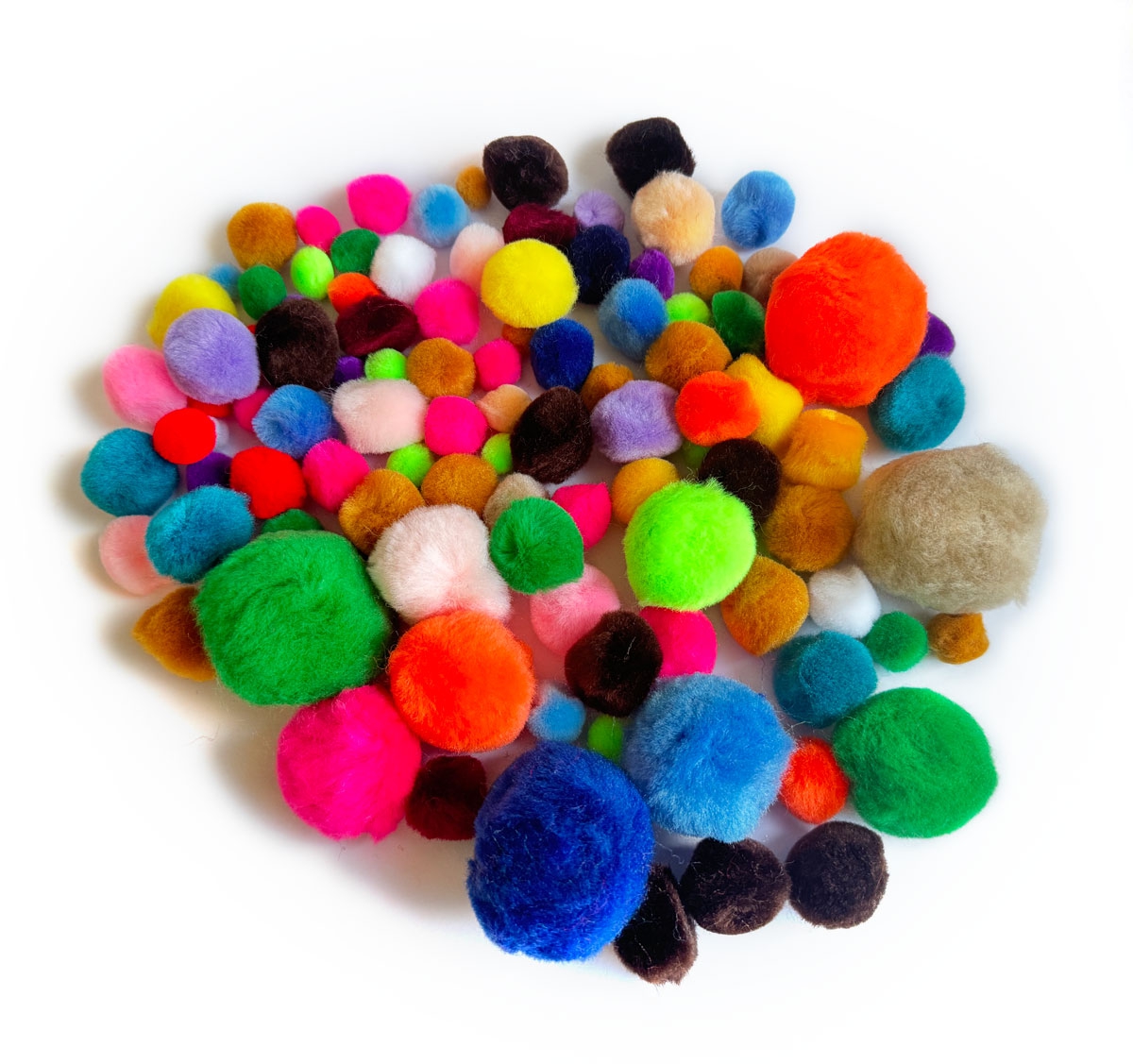 Pompon-Mix 100 Stück, sortiert