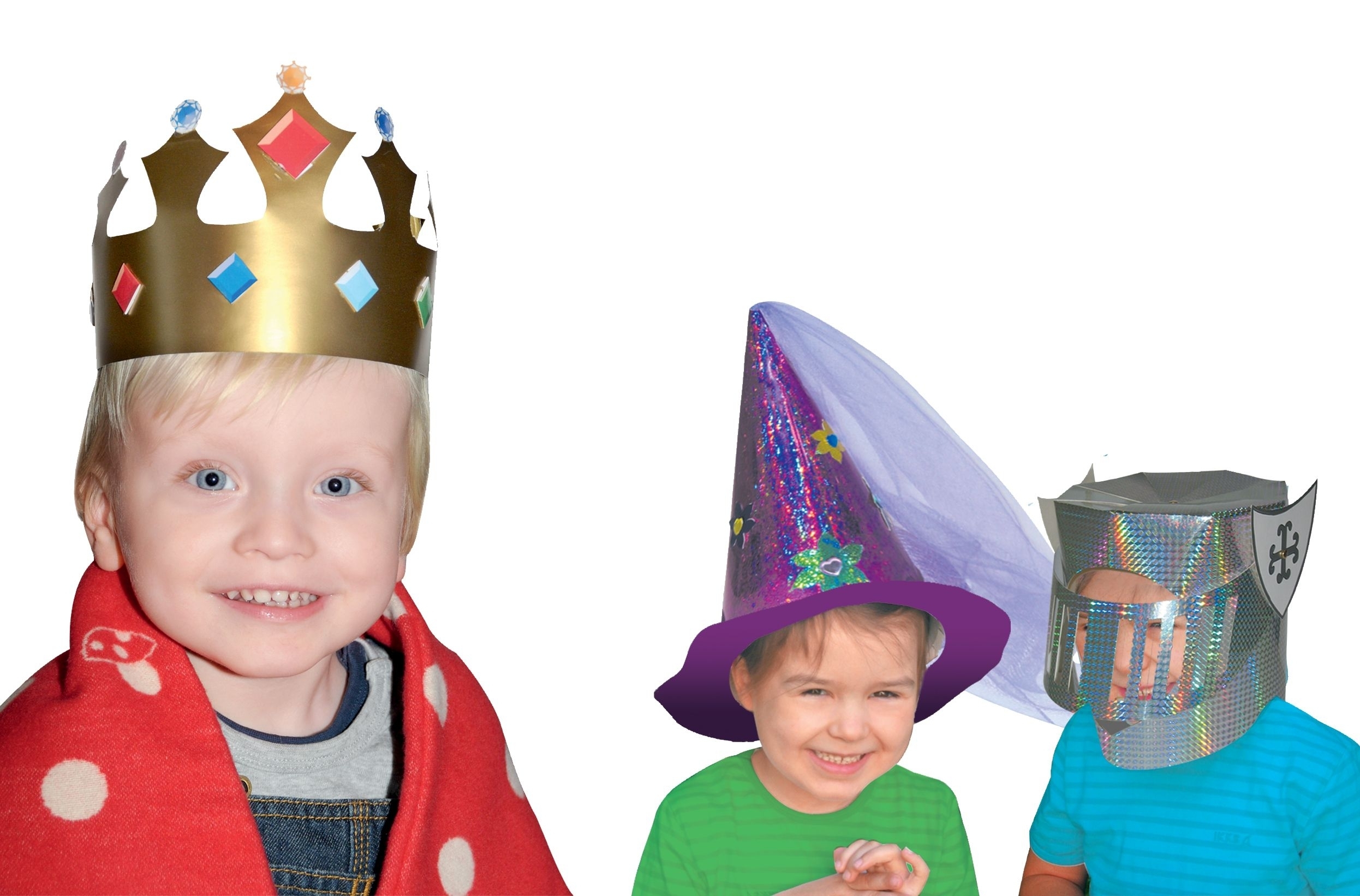 Bastelbogen Ritterhelm, Feen- Hexenhut oder Krone Bastelbogen Ritterhelm, Feen- Hexenhut oder Krone