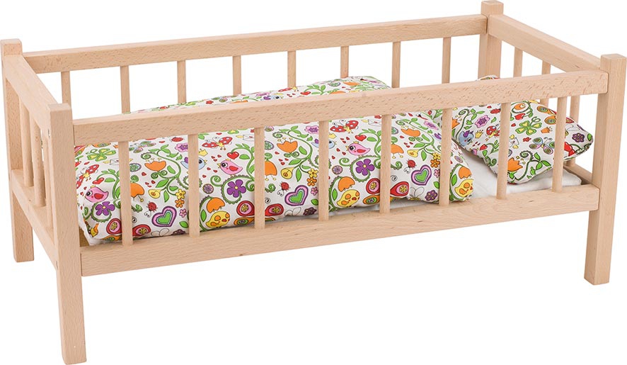 Puppenbett aus Buchenholz