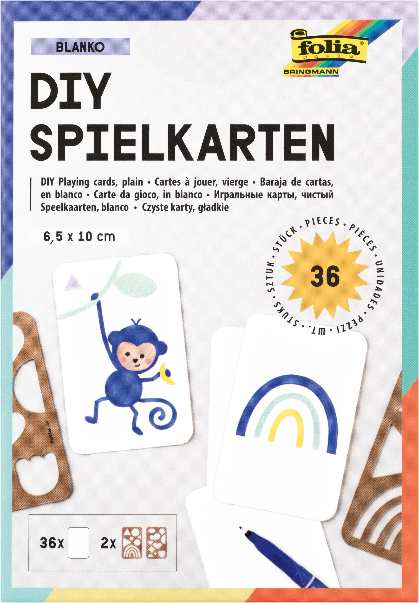 Blanko-Spielkarten, 36,  im Karton