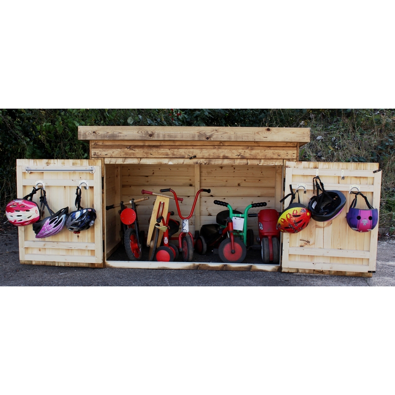 Cosy Schuppen aus Holz für Kinderfahrzeuge