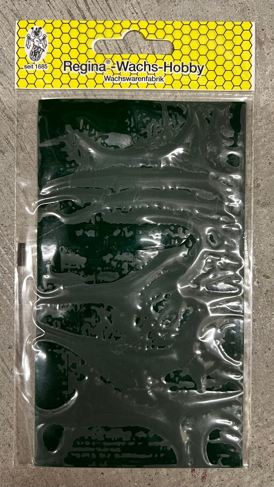 Verzierwachs, 155 x 90 mm, dunkelgrün