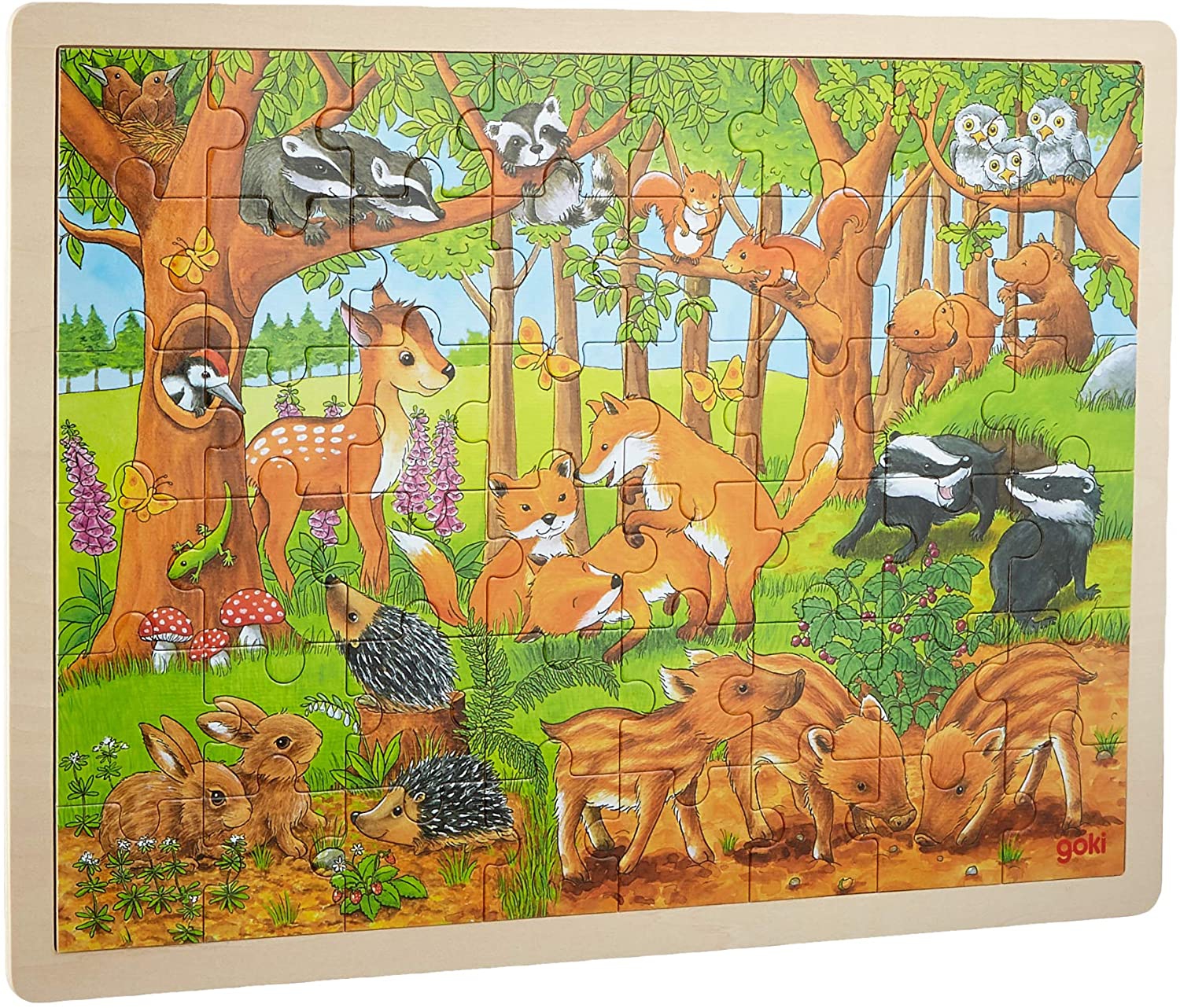 Einlegepuzzle Tierkinder im Wald Einlegepuzzle Tierkinder im Wald