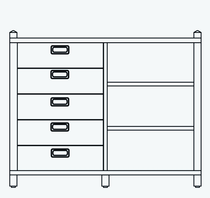 Unterschrank "Prinova" B/H/T 106x86x40