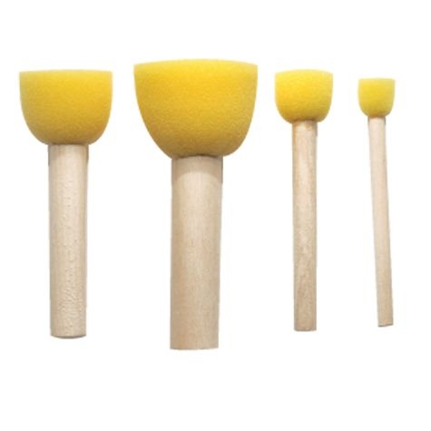 Schwammpinsel rund, 4er-Set Schwammpinsel rund, 4er-Set
