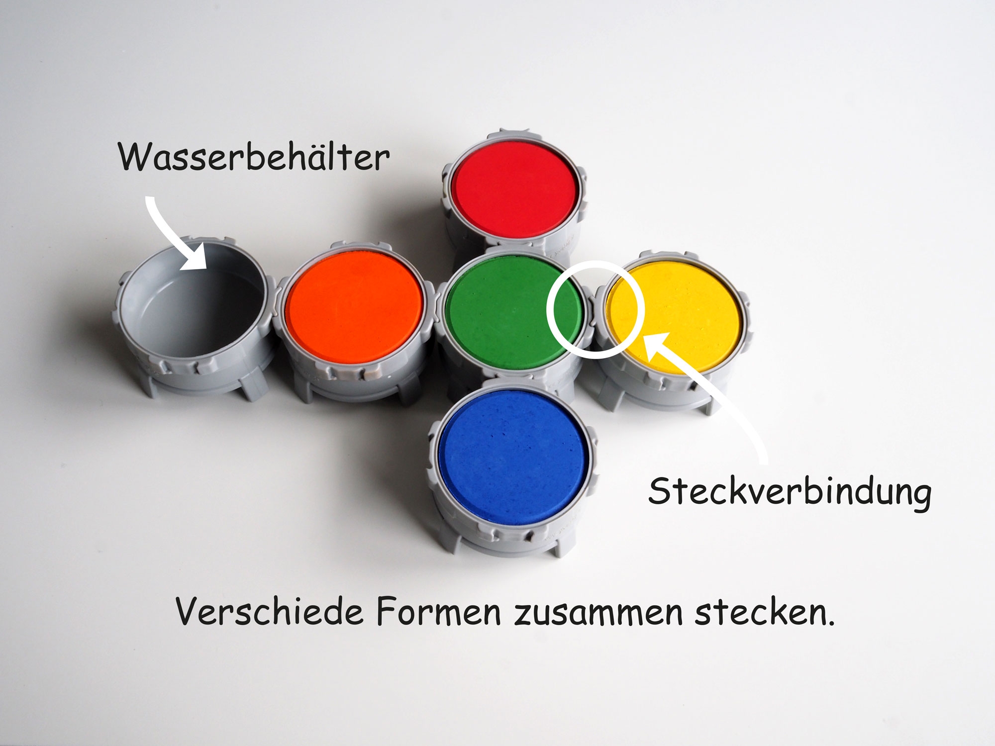 Behälter für Tempera-Pucks & Flüssigfarben